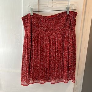 Max Studio Flowy Red Skirt Size XL